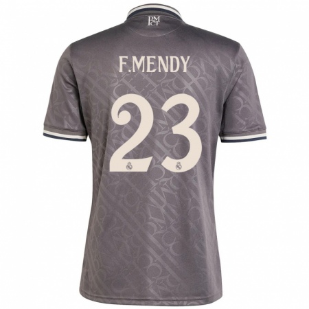 Kandiny Uomo Maglia Ferland Mendy #23 Antracite Kit Gara Third 2024/25 Maglietta