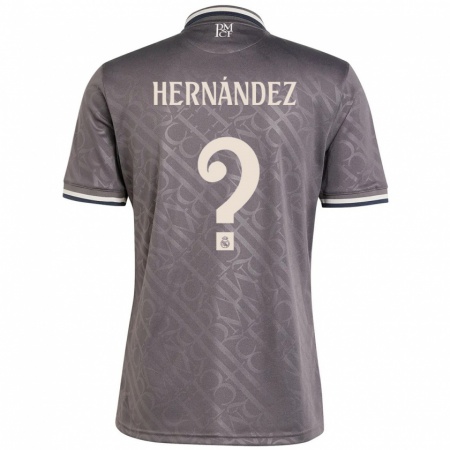 Kandiny Uomo Maglia Enaitz Hernández #0 Antracite Kit Gara Third 2024/25 Maglietta