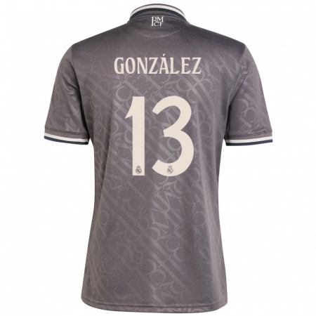 Kandiny Uomo Maglia Fran González #13 Antracite Kit Gara Third 2024/25 Maglietta