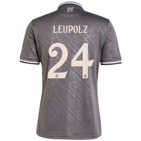 Kandiny Uomo Maglia Melanie Leupolz #24 Antracite Kit Gara Third 2024/25 Maglietta