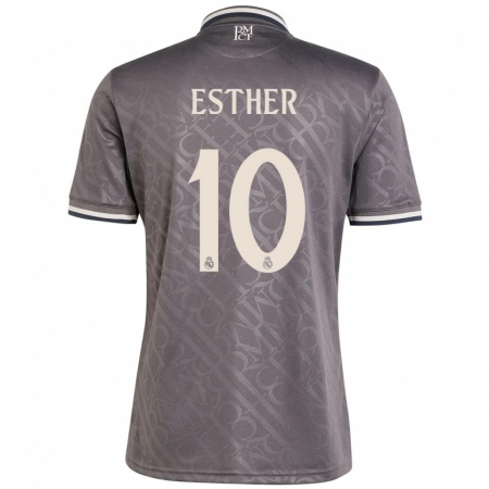 Kandiny Uomo Maglia Esther Gonzalez #10 Antracite Kit Gara Third 2024/25 Maglietta