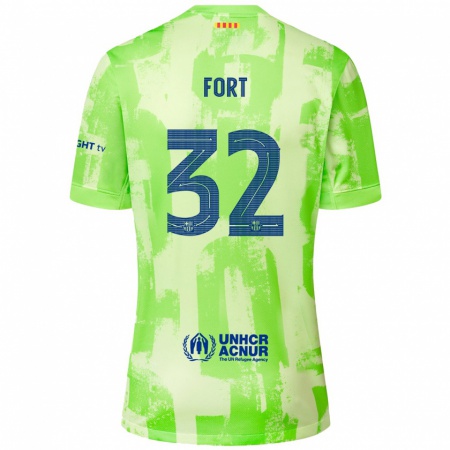 Kandiny Uomo Maglia Héctor Fort #32 Lime Kit Gara Third 2024/25 Maglietta