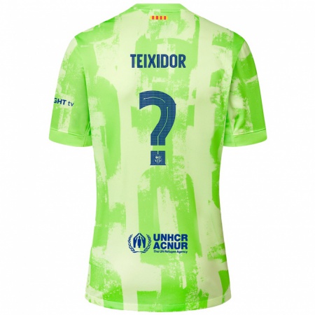 Kandiny Heren Nil Teixidor #0 Limoen Thuisshirt Derde Tenue 2024/25 T-Shirt