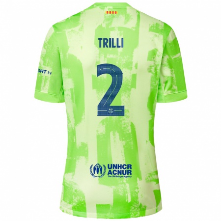 Kandiny Uomo Maglia Trilli #2 Lime Kit Gara Third 2024/25 Maglietta