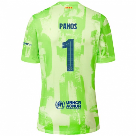 Kandiny Uomo Maglia Sandra Panos #1 Lime Kit Gara Third 2024/25 Maglietta