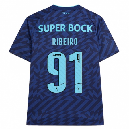 Kandiny Heren Gonçalo Ribeiro #91 Marineblauw Thuisshirt Derde Tenue 2024/25 T-Shirt