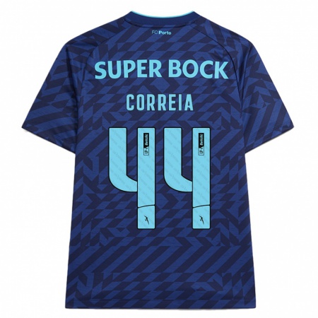 Kandiny Heren Romain Correia #44 Marineblauw Thuisshirt Derde Tenue 2024/25 T-Shirt