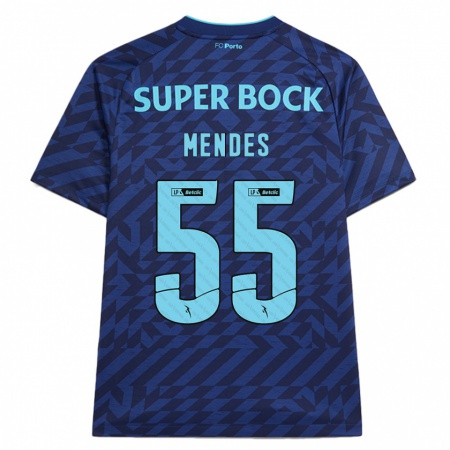 Kandiny Uomo Maglia João Mendes #55 Blu Navy Kit Gara Third 2024/25 Maglietta