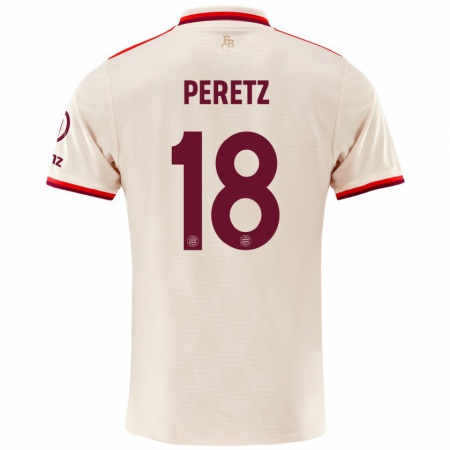 Kandiny Uomo Maglia Daniel Peretz #18 Lino Kit Gara Third 2024/25 Maglietta