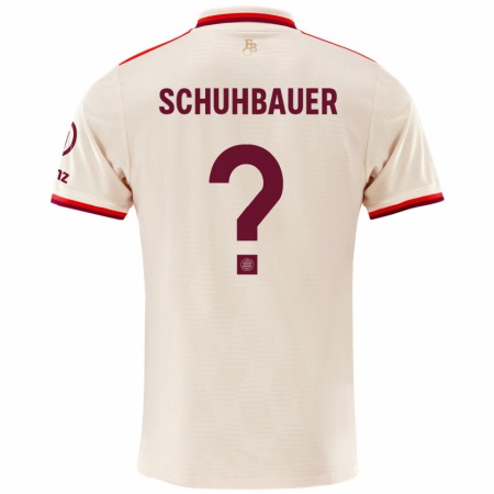 Kandiny Hombre Camiseta Maximilian Schuhbauer #0 Lino Equipación Tercera 2024/25 La Camisa