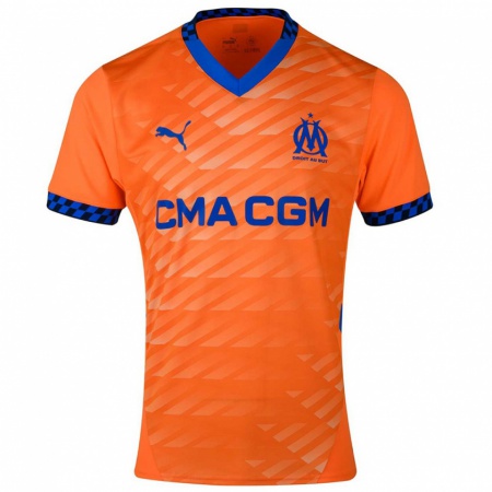 Kandiny Heren Iuri Moreira #0 Oranje Donkerblauw Thuisshirt Derde Tenue 2024/25 T-Shirt