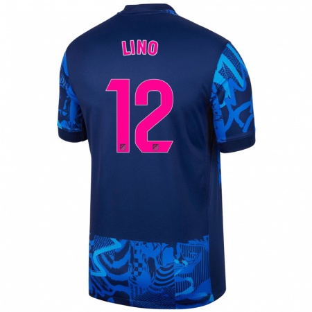 Kandiny Heren Samuel Lino #12 Koningsblauw Thuisshirt Derde Tenue 2024/25 T-Shirt