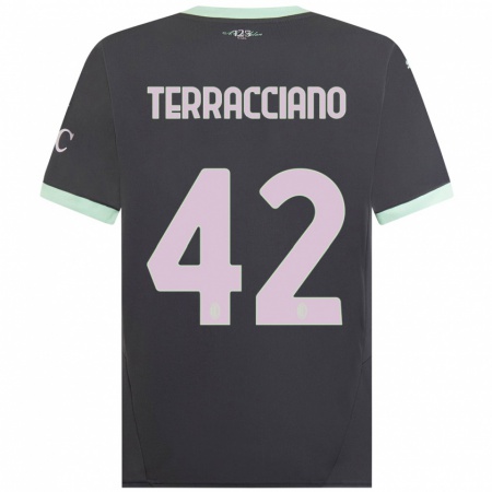 Kandiny Heren Filippo Terracciano #42 Grijs Thuisshirt Derde Tenue 2024/25 T-Shirt