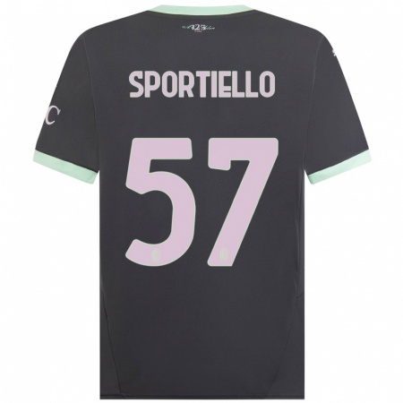 Kandiny Heren Marco Sportiello #57 Grijs Thuisshirt Derde Tenue 2024/25 T-Shirt