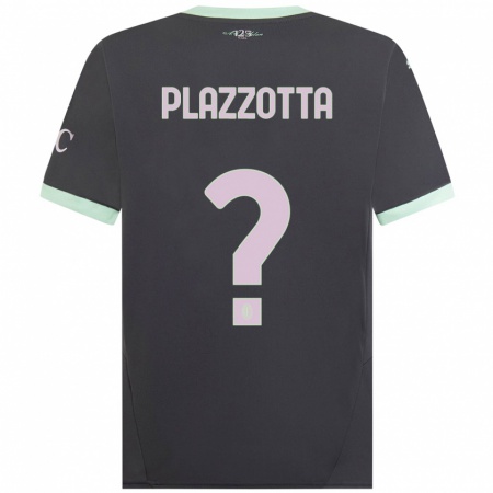 Kandiny Heren Filippo Plazzotta #0 Grijs Thuisshirt Derde Tenue 2024/25 T-Shirt