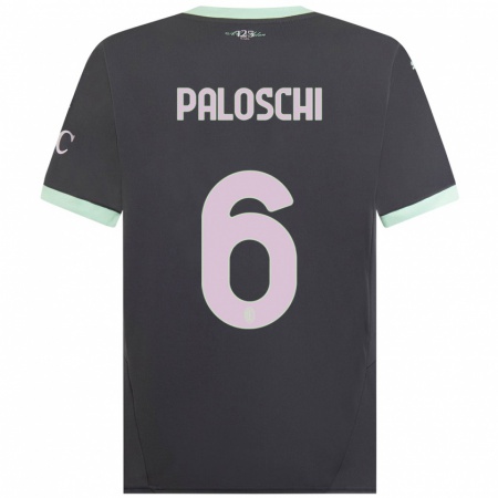 Kandiny Heren Dorian Paloschi #6 Grijs Thuisshirt Derde Tenue 2024/25 T-Shirt