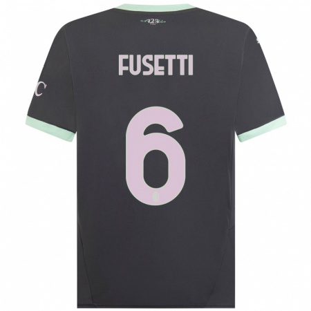 Kandiny Heren Laura Fusetti #6 Grijs Thuisshirt Derde Tenue 2024/25 T-Shirt