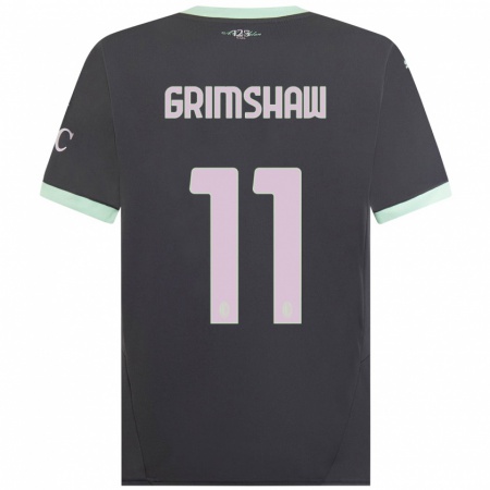 Kandiny Heren Christy Grimshaw #11 Grijs Thuisshirt Derde Tenue 2024/25 T-Shirt