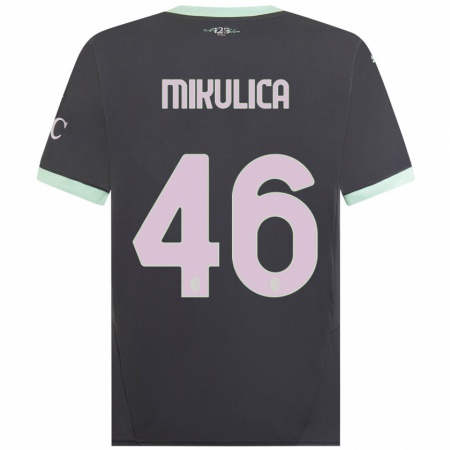 Kandiny Heren Petra Mikulica #46 Grijs Thuisshirt Derde Tenue 2024/25 T-Shirt