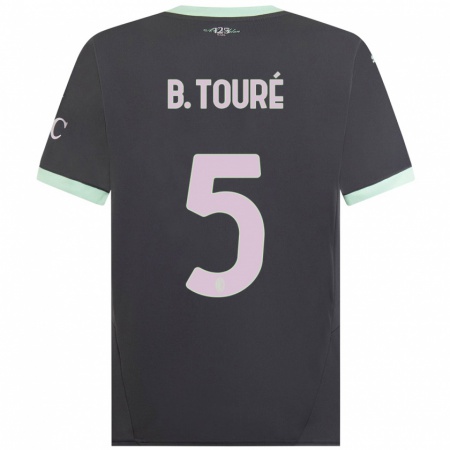 Kandiny Heren Fode Ballo-Toure #5 Grijs Thuisshirt Derde Tenue 2024/25 T-Shirt