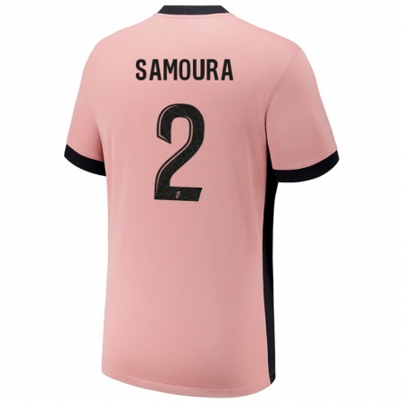 Kandiny Heren Thiniba Samoura #2 Roestroze Thuisshirt Derde Tenue 2024/25 T-Shirt