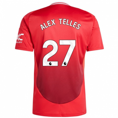 Kandiny Donna Maglia Alex Nicolao Telles #27 Rosso Brillante Kit Gara Home 2024/25 Maglietta