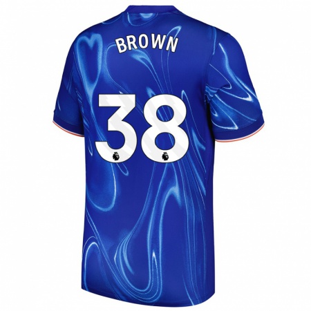 Kandiny Dames Cerys Brown #38 Blauw Wit Thuisshirt Thuistenue 2024/25 T-Shirt