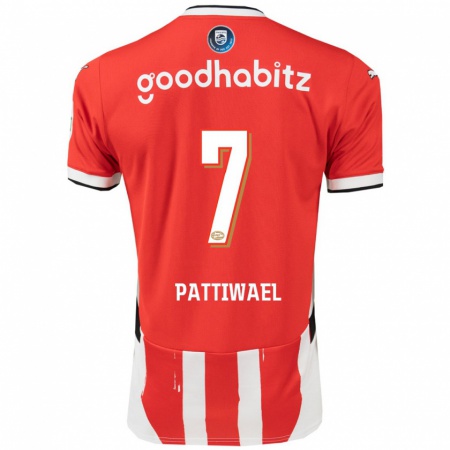 Kandiny Dames Naomi Pattiwael #7 Rood Wit Thuisshirt Thuistenue 2024/25 T-Shirt