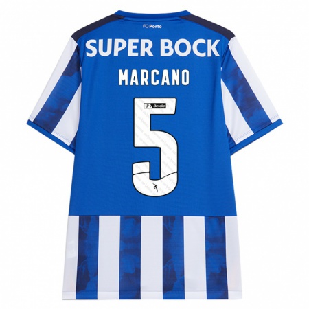 Kandiny Donna Maglia Iván Marcano #5 Blu Bianco Kit Gara Home 2024/25 Maglietta