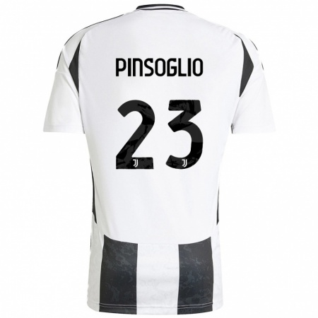 Kandiny Dames Carlo Pinsoglio #23 Wit Zwart Thuisshirt Thuistenue 2024/25 T-Shirt