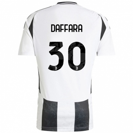 Kandiny Dames Giovanni Daffara #30 Wit Zwart Thuisshirt Thuistenue 2024/25 T-Shirt