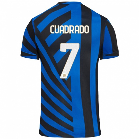 Kandiny Dames Juan Cuadrado #7 Blauw Zwart Thuisshirt Thuistenue 2024/25 T-Shirt