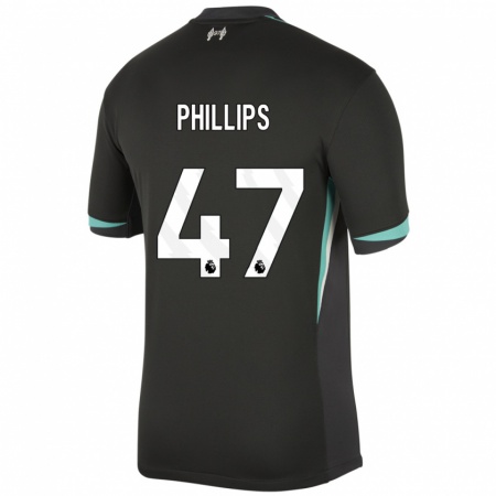 Kandiny Dames Nathaniel Phillips #47 Zwart Antraciet Wit Uitshirt Uittenue 2024/25 T-Shirt