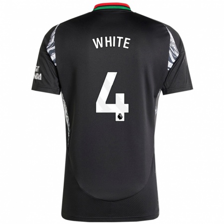 Kandiny Donna Maglia Ben White #4 Nero Kit Gara Away 2024/25 Maglietta