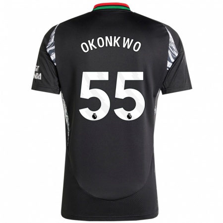 Kandiny Dames Brian Okonkwo #55 Zwart Uitshirt Uittenue 2024/25 T-Shirt