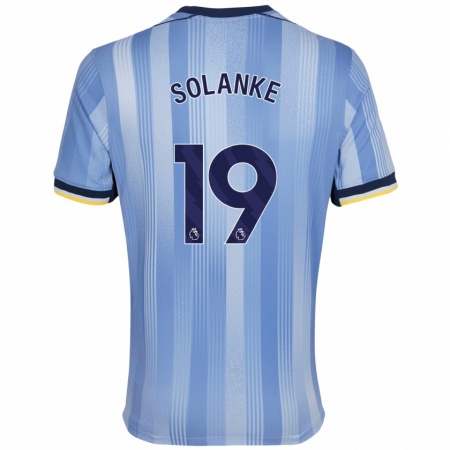 Kandiny Dames Dominic Solanke #19 Lichtblauw Uitshirt Uittenue 2024/25 T-Shirt