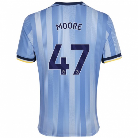 Kandiny Donna Maglia Mikey Moore #47 Azzurro Chiaro Kit Gara Away 2024/25 Maglietta