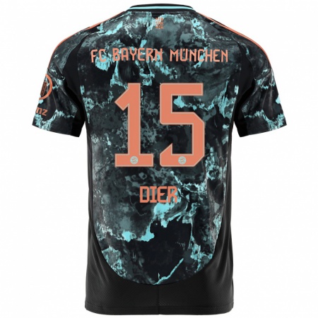 Kandiny Dames Eric Dier #15 Zwart Uitshirt Uittenue 2024/25 T-Shirt