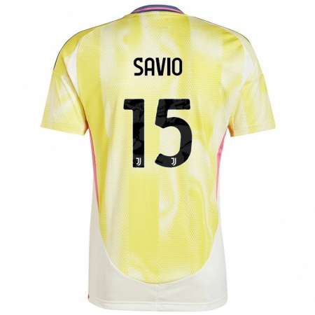 Kandiny Dames Federico Savio #15 Zonnig Geel Uitshirt Uittenue 2024/25 T-Shirt