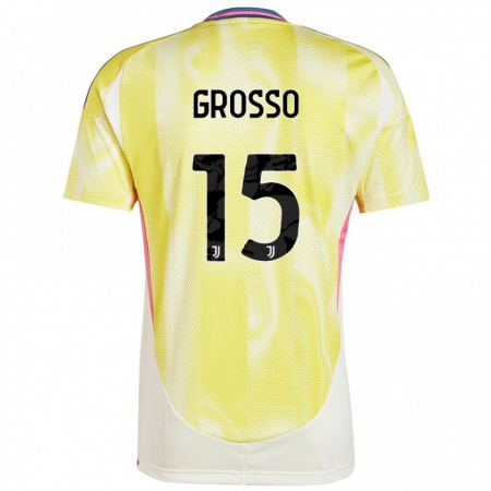 Kandiny Dames Julia Grosso #15 Zonnig Geel Uitshirt Uittenue 2024/25 T-Shirt