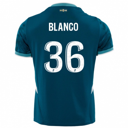 Kandiny Dames Rubén Blanco #36 Turkoois Blauw Uitshirt Uittenue 2024/25 T-Shirt