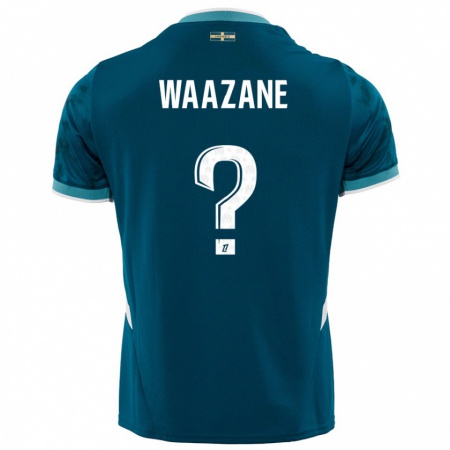 Kandiny Donna Maglia Jassim Waazane #0 Turchese Blu Kit Gara Away 2024/25 Maglietta