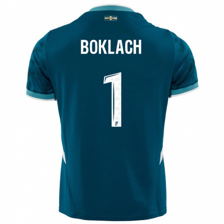 Kandiny Damen Kateryna Boklach #1 Türkisblau Auswärtstrikot Trikot 2024/25 T-Shirt Österreich