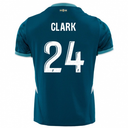 Kandiny Dames Ashley Clark #24 Turkoois Blauw Uitshirt Uittenue 2024/25 T-Shirt