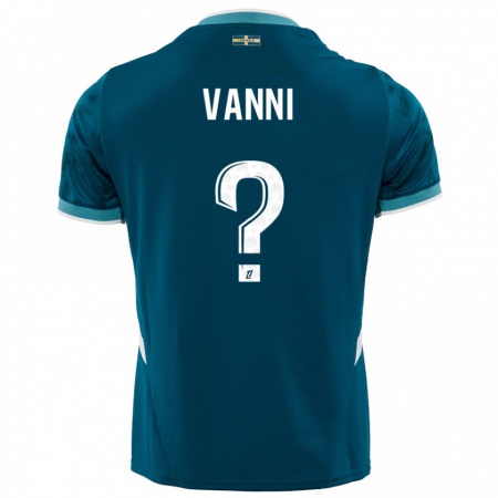 Kandiny Dames Fabio Vanni #0 Turkoois Blauw Uitshirt Uittenue 2024/25 T-Shirt