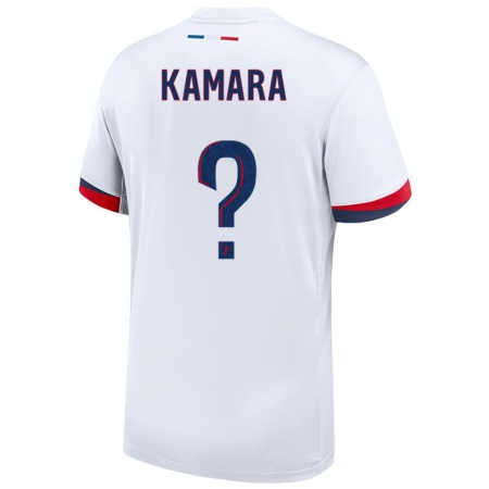 Kandiny Donna Maglia Noham Kamara #0 Bianco Blu Rosso Kit Gara Away 2024/25 Maglietta