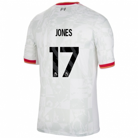 Kandiny Dames Curtis Jones #17 Wit Rood Zwart Thuisshirt Derde Tenue 2024/25 T-Shirt