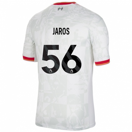 Kandiny Dames Vitezslav Jaros #56 Wit Rood Zwart Thuisshirt Derde Tenue 2024/25 T-Shirt