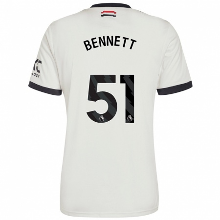 Kandiny Dames Rhys Bennett #51 Gebroken Wit Thuisshirt Derde Tenue 2024/25 T-Shirt