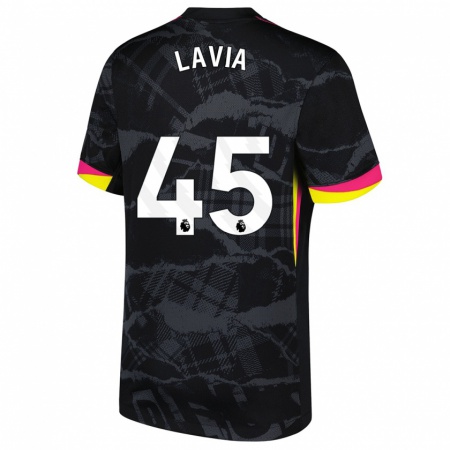 Kandiny Dames Roméo Lavia #45 Zwartroze Thuisshirt Derde Tenue 2024/25 T-Shirt